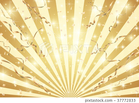 Gold confetti radial 37772833