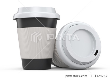 Set of paper coffee cups for cappuccino, americano, espresso, mocha, latte 101424787