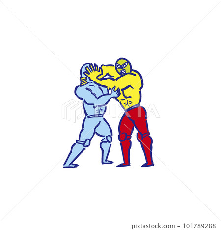 Iron claw professional wrestling professional wrestler person illustration 101789288