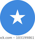 round Somali flag of Somalia 103199861