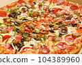 Close-up of pizza 104389960