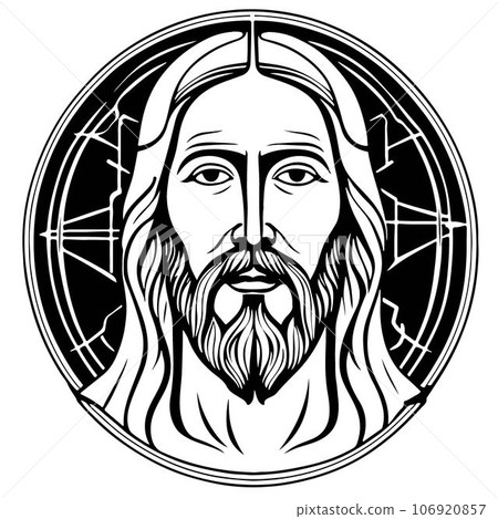 Gorgeous lovely vector art Jesus Christ emblem 106920857