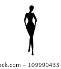 Woman body silhouette as fashion dummy. Female mannequin for fashion designs. Vector illustration 109990433