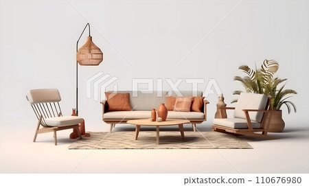 interior design concept home modern architecture furniture object idea generative Ai. 110676980