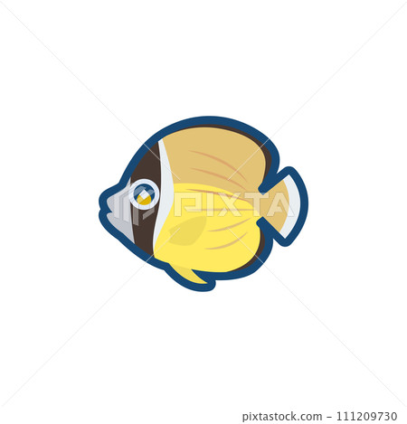 Cute butterfly fish illustration 111209730