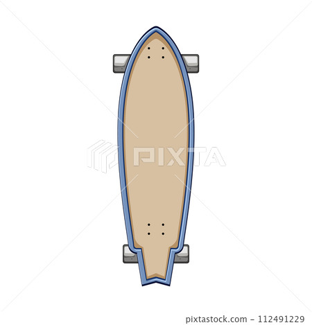 emblem skate board cartoon vector illustration 112491229