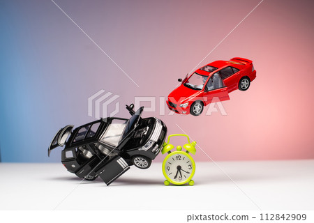 toy car accident car insurance concept 112842909