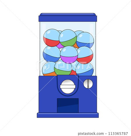 Capsule toy machine illustration 113365787