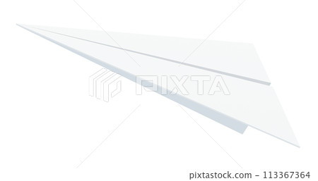 3D material_paper airplane_transparent background 113367364