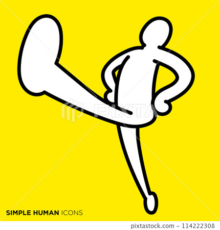 Simple human icon series, people having fun 114222308