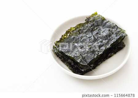 Korean seaweed on white background 115664878