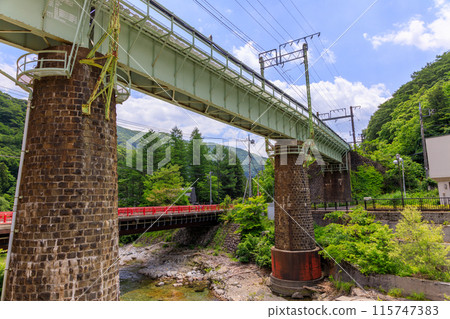 A quaint bridge on the Joetsu Line that I came across on the road from Minakami to Mt. Tanigawa 115747383