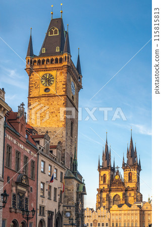 The Old Town Hall and the Church of Our Lady before Tyn in Prague 115815813