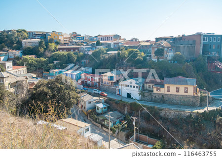 Colorful houses of Valparaiso, Chile 116463755