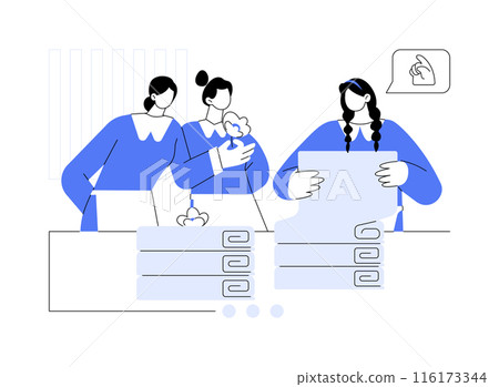 Hotel staff training abstract concept vector illustration. 116173344