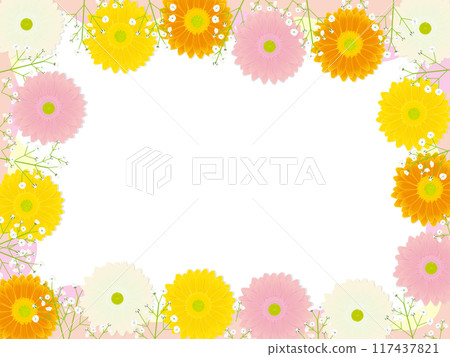 Colorful gerbera frame 117437821