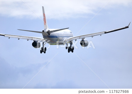 Passenger plane taking off and landing image 117827986