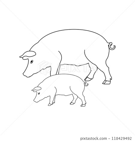 Pig icon vector 118429492