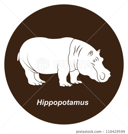 Hippopotamus icon 118429599