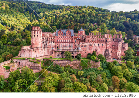 The castle ruin in Heidelberg, Baden Wuerttemberg, Germany, travel destination 118155990