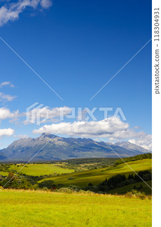 High Tatras with the dominant mountain Krivan, Slovakia 118304931