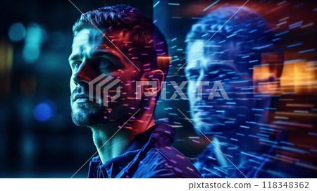 Virtual Space Male Generative AI 118348362