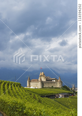 Castle Chateau d'Aigle in canton Vaud, Switzerland 118394202