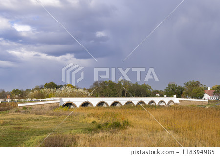 Hortobagy National Park, UNESCO World Heritage Site, Puszta is one of largest meadow and steppe ecosystems in Europe, Hungary 118394985