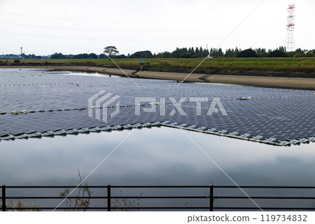 Umenoki Koto Reservoir, Kawajima-cho, Saitama Prefecture Floating solar power plant 119734832