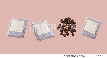 Assortment of coffee chocolate desserts 119847773