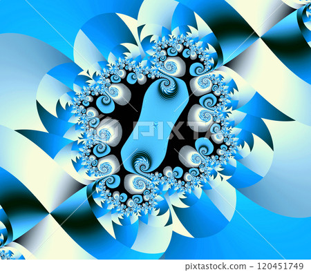 Computer generated abstract colorful fractal artwork 120451749