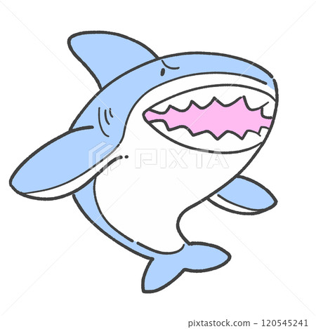 Cute shark hand drawn illustration 120545241