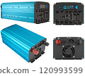 Inverter, voltage boosting device, on white background in insulation 120993599