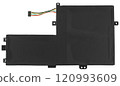 Laptop battery, spare part for laptop, on white background in insulation 120993609