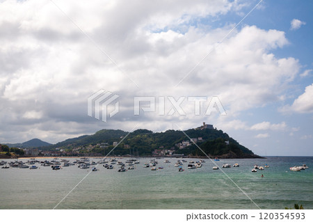 San sebastian beach summer view, Spain 120354593