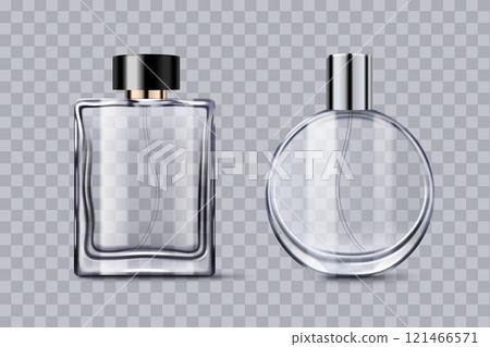 Fragrance glass bottle mockups set 121466571