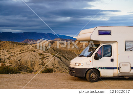 Caravan in Tabernas desert, Spain 121622057