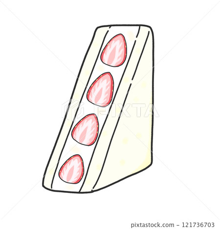 Illustration of fruit sandwich (strawberry) 121736703