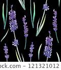 Seamless pattern of a watercolor lavender flowers 121321012