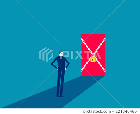 Business accessibility and closed. Business locking vector flat style 121346460