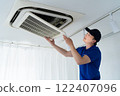 Maintenance of the ceiling embedded air conditioner 122407096