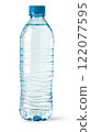 Small blue plastic water bottle 122077595