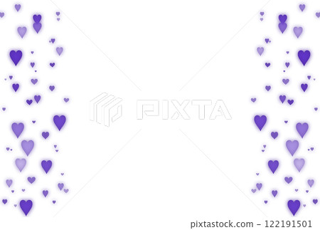 Background illustration of purple hearts lined up 122191501