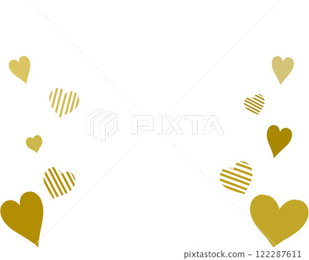 Yellow stripes and plain heart frame 122287611