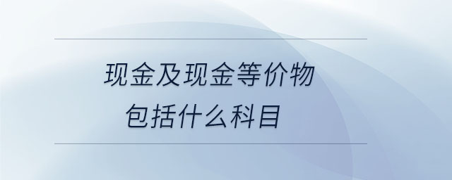 现金及现金等价物