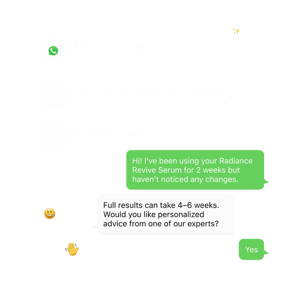 Automated flow showing AI rerouting a customer to a live agent to help solve query