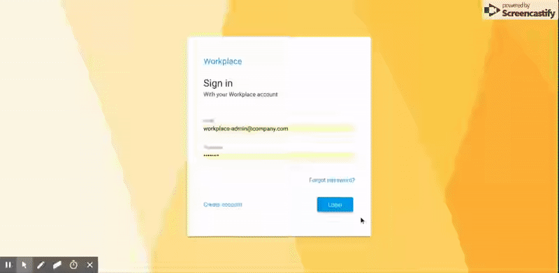 Workplace demonstration