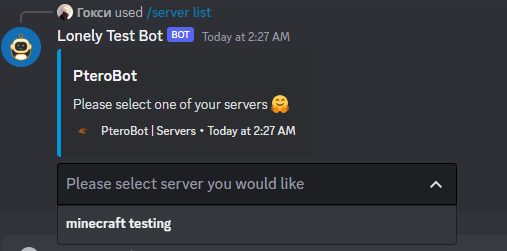 Server list