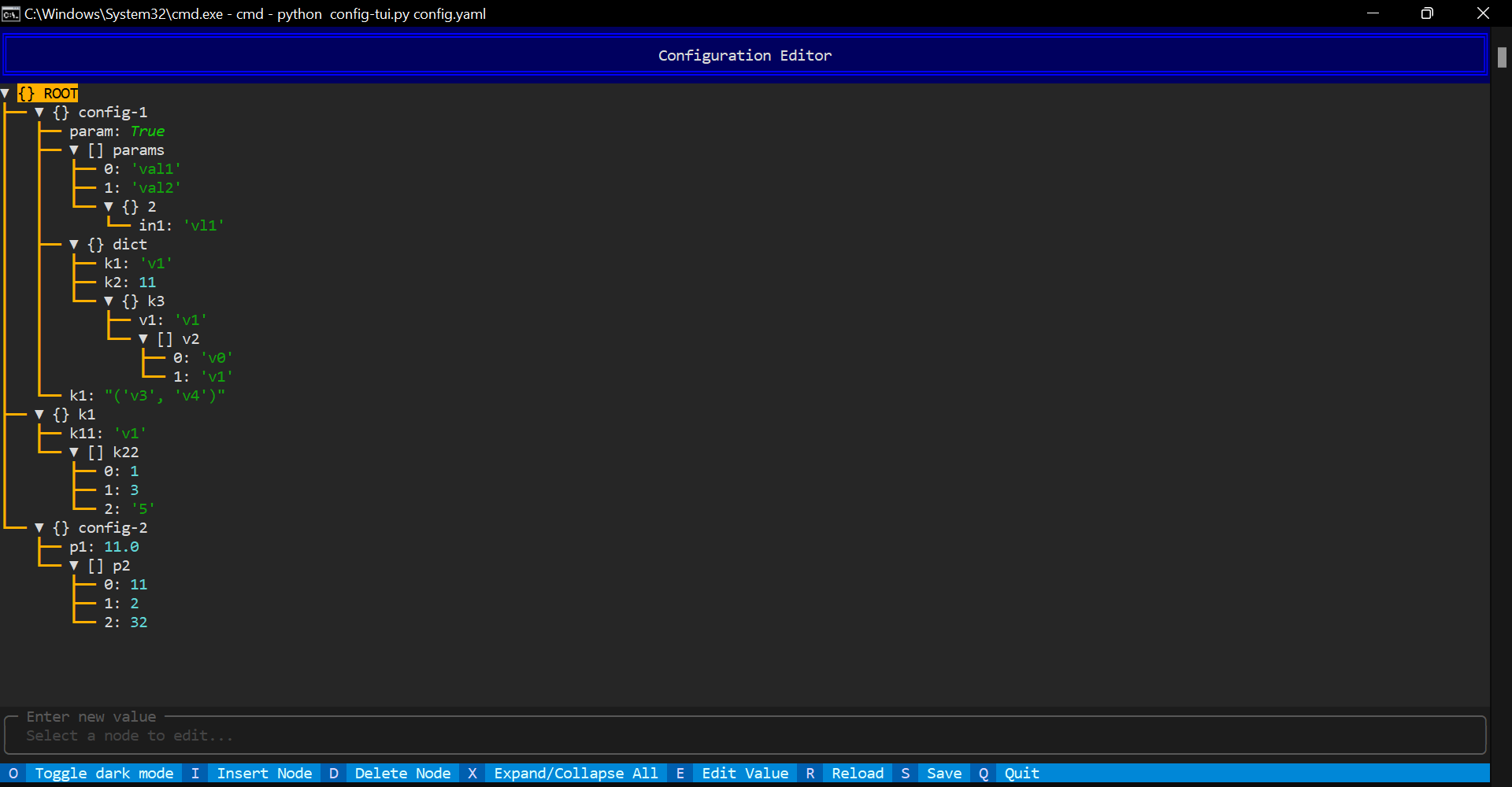 view yaml tree