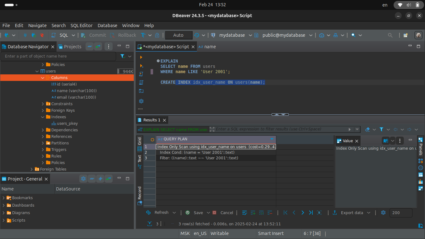 Example of creating and running select (before)